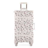 2018 New Women Floral Travel Luggage Retro Spinner Suitcase Rolling Girl Hardside Luggage Lock