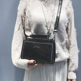 Women'S Fashion Solid Color Leather Shoulder Bags With Corssbody Bag&Handbag