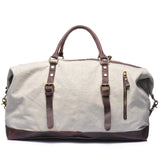 Melodycollection Canvas Leather Men Travel Bags Carry On Luggage Bags Men Duffel Tote Large