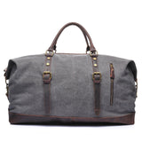 Melodycollection Canvas Leather Men Travel Bags Carry On Luggage Bags Men Duffel Tote Large