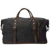 Melodycollection Canvas Leather Men Travel Bags Carry On Luggage Bags Men Duffel Tote Large