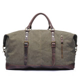 Melodycollection Canvas Leather Men Travel Bags Carry On Luggage Bags Men Duffel Tote Large