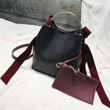 Voless Women Handbags Fashion Women Bucket Crossbody Female Bags Chain Mental Handle Ladies Bag