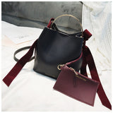 Voless Women Handbags Fashion Women Bucket Crossbody Female Bags Chain Mental Handle Ladies Bag