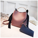 Voless Women Handbags Fashion Women Bucket Crossbody Female Bags Chain Mental Handle Ladies Bag