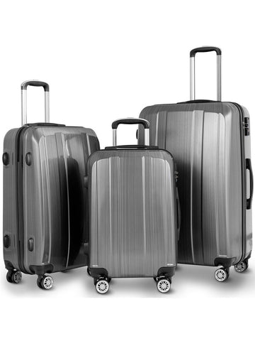 Costway 20'' 24'' 28'' 3Pc Luggage Set Abs+Pc Trolley Suitcase Spinner W/Tsa Lock