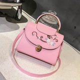 Woman Tote Casual Bags Crossbody Bag Embroidered Leather Handbag Shoulder Bag