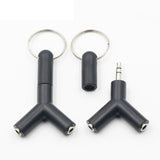 3.5Mm Earphone Adapter Double Jack Adapter Plug Stereo Headphone Splitter For Pc/Mp3 Smartphone