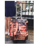Brand Women Wheeled Luggage Bag Cabin Travel Trolley Bags On Wheels Rolling Luggage Bag For Woman