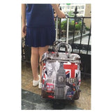 Brand Women Wheeled Luggage Bag Cabin Travel Trolley Bags On Wheels Rolling Luggage Bag For Woman