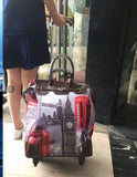 Brand Women Wheeled Luggage Bag Cabin Travel Trolley Bags On Wheels Rolling Luggage Bag For Woman