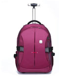 Weishengda Oxford Men Travel Trolley Backpack Bag Trolley Rolling Bags Women Wheeled Backpacks