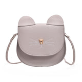 Women Leather Shoulder Bag Pure Color Messenger Satchel Tote Crossbody Bag