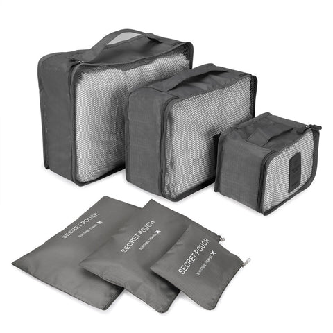 Vorcool 6Pcs Waterproof Travel Storage Bags Clothes Packing Cube Luggage