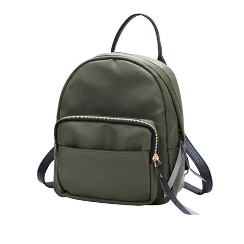 Women Fashion Backpack Purse Mini Casual Travel Daypack Nylon Shoulder Handbag (Green)