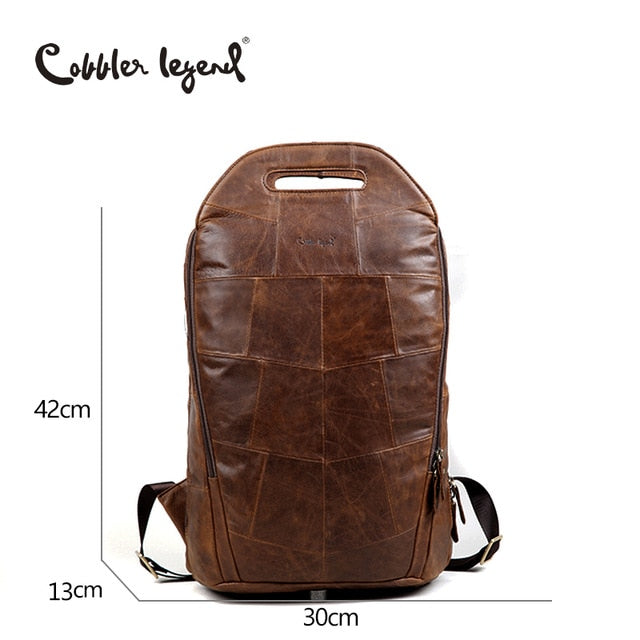 Cobbler Legend 2018 Men Cowhide Genuine Leather Fashion Vintage Backpacks Large Capacity Shoulder
