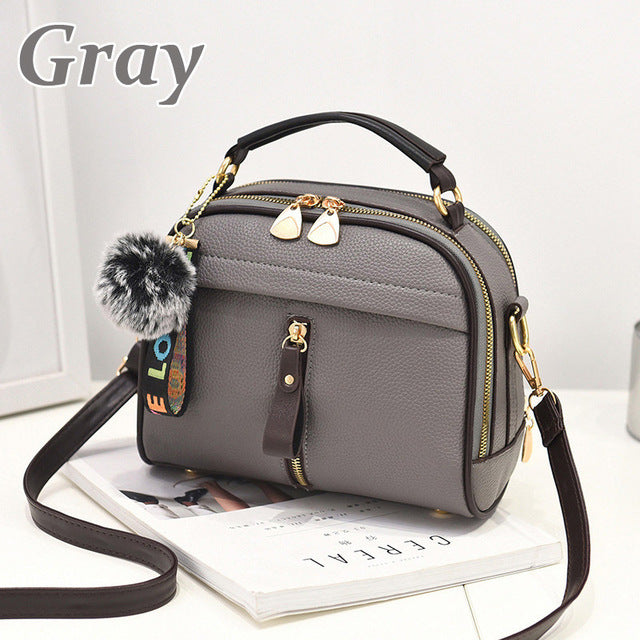 Small PU Leather Shoulder Bag For Women - Adjustable Strap Messenger Bag With Detachable Purse