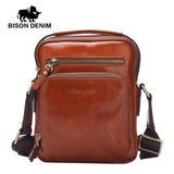 Bison Denim Genuine Leather Men'S Shoulder Bag Cowskin Men Bags Crossbody Messenger Vintage Flap