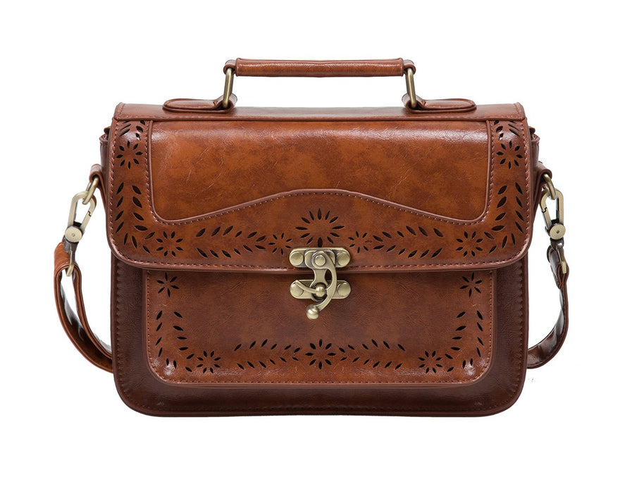 Ecosusi Retro Women Messenger Bag Vintage Satchel Bags Shoulder Briefcase For Women Bolsas