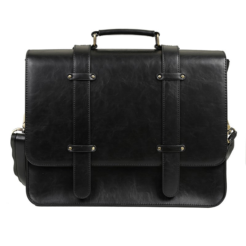 Ecosusi Women Messenger Bags Pu Leather Handbag Vintage Crossbody Satchel Briefcase Bolsas