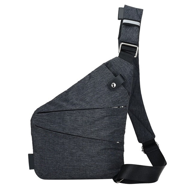 Fashion Canvas Chest Bag Men Simple Single Shoulder Bags For Men Chest Pack Anti Theft Male
