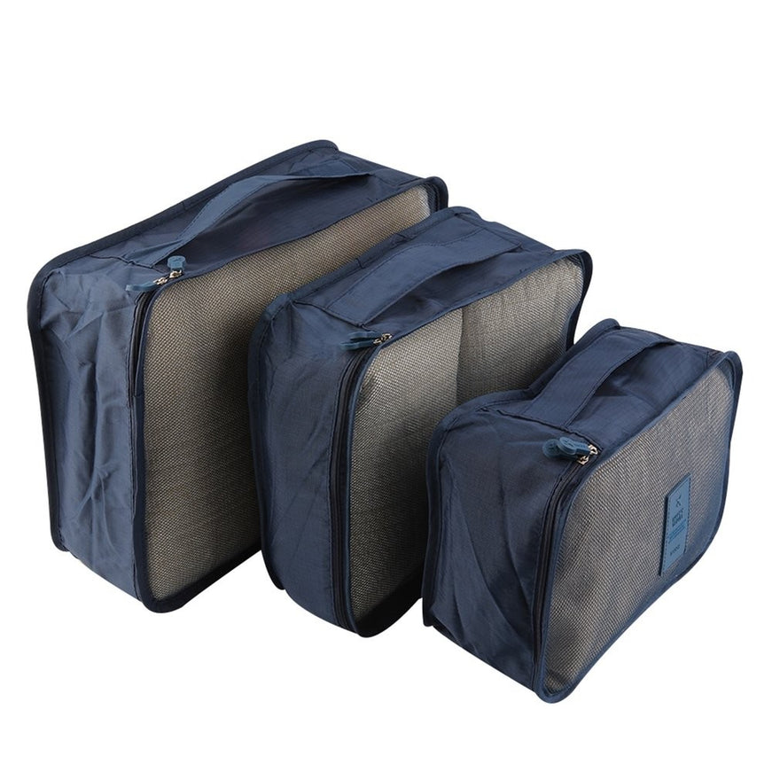 6Pcs/Set Waterproof Clothes Storage Bag Packing Cube Travel Luggage Organizer