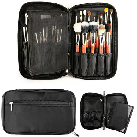 Makeup Brush Organizer Cosmetci Artist Case Holder With Belt Strap Multifunctional Makeup Bag
