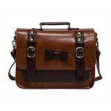 Ecosusi Pu Leather Handbag Vintage Women Messenger Bag Crossbody Satchel Briefcase Messenger Bags