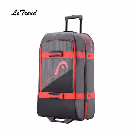Letrend 28 Inch Gray High-Capacity Rolling Luggage Business Travel Bag Checked Suitcase Wheels