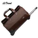 Letrend New Fashion  Waterproof Rolling Luggage Business Travel Bag Checked Luggage Trolley Men