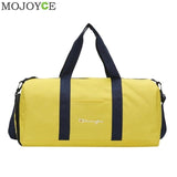 Women Men Travel Shoulder Bag Barrel Shape Unisex High Capacity Travel Bag Casual Nylon Handbags