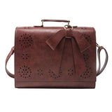 Ecosusi New Fashion Women Pu Leather Handbags Vintage Pu Leather Messenger Bags Shoulder Business