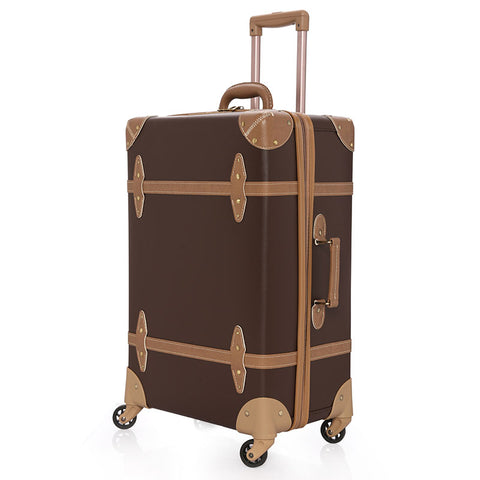 High Quality Suitcase Crocodile Skin Travel Luggage Retro Spinner Pp Pu Meterial Caary On Unisex