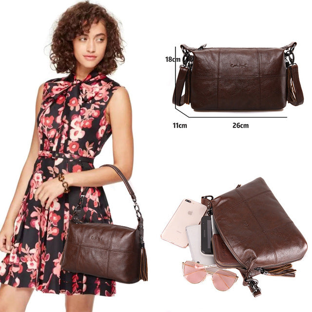 Cobbler Legend Hobo Women Bag Female Ladies' Genuine Leather Tassel Handbag Shoulder Crossbody Bags