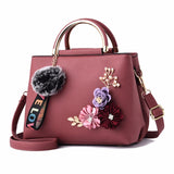 2018 Flowers Shell Women'S Tote Leather Clutch Bag Small Ladies Handbags Brand Women Messenger Bags