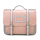 Ecosusi New Women Pu Leather Shoulder Bag Retro Handbag Women 13 Inch Laptop Messenger Bags Vintage