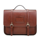 Ecosusi New Women Pu Leather Shoulder Bag Retro Handbag Women 13 Inch Laptop Messenger Bags Vintage
