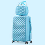 Korea Fashion 14 26Inches Abs+Pc Travel Luggage Bags Sets On 8-Universal Wheels,Girl Candy Color
