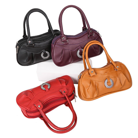 Women Fashion Pure Color Handbag Shoulder Bag Tote Ladies Purse
