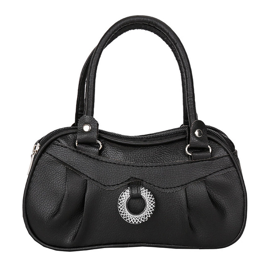 Women Fashion Pure Color Handbag Shoulder Bag Tote Ladies Purse
