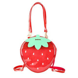 Strawberry Bags Kawaii Clear Transparent Lolita Harajuku Women Shoulder Bags Candy Color Lovely Ita