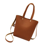 Fashion Women'S Leather Pure Color Shoulder Bags With Corssbody Bag&Handbag
