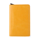 Metal Men Card Holder Rfid Aluminium Alloy Credit Card Holder Pu Leather Wallet Antitheft Men