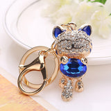 Lucky Smile Cat Crystal Rhinestone Charms Charms Tote Bag Purse Holder For Car Christmas Gift