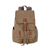 Kaukko Vintage Style Multi-Functional Unisex Men Women Canvas Backpack Rucksack Student School