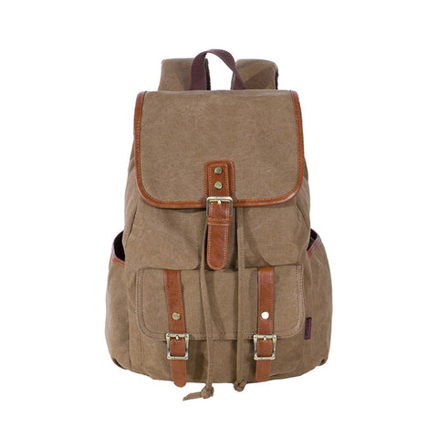 Kaukko Vintage Style Multi-Functional Unisex Men Women Canvas Backpack Rucksack Student School