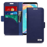 Fyy Genuine Leather Case For Galaxy S9, Handmade [Rfid Blocking] Wallet Case With Kickstand Card