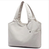 Women Canvas Shoulder Bag Handbag Large Capacity Zipper Pockets Totes Big Durable Shopping Bag