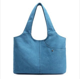 Women Canvas Shoulder Bag Handbag Large Capacity Zipper Pockets Totes Big Durable Shopping Bag