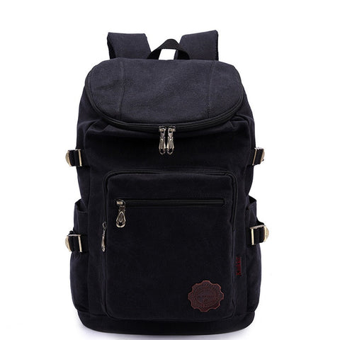 Kaukko Vintage Style Men'S Boys Large Capacity Leisure Canvas Travel Backpack Rucksack Laptop
